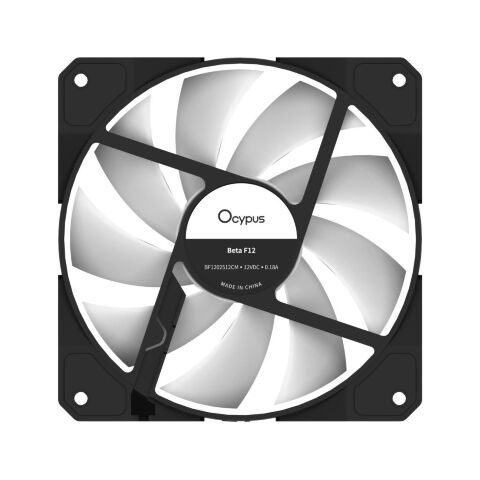 Кулер для корпуса OCYPUS BETA F12 BK ARGB REVERSE BLADE (BETA-F12-BK1AM01X-GL) - Вентиляторы к корпусам - Вентиляторы к корпусам