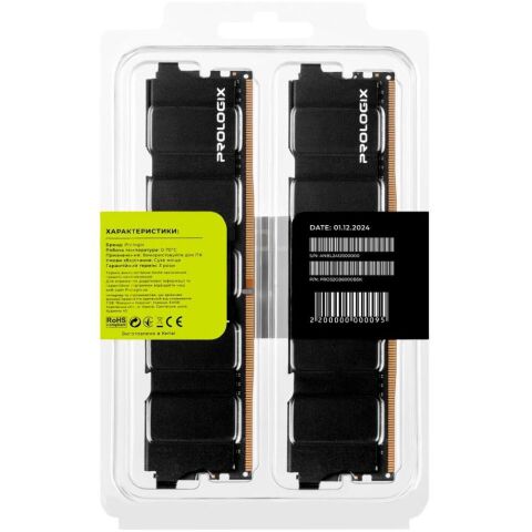 Модуль памяти для компьютера DDR5 32GB (2x16GB) 6000 MHz Black Prologix (PRO32GB6000B5K) - Модули памяти для компьютера  - Модули памяти для компьютера 