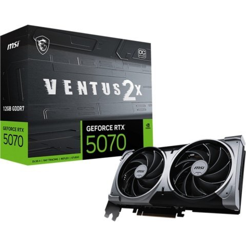 Видеокарта MSI GeForce RTX5070 12Gb VENTUS 2X OC (RTX 5070 12G VENTUS 2X OC) - Нулевой остаток (Feed)  - Нулевой остаток (Feed) 