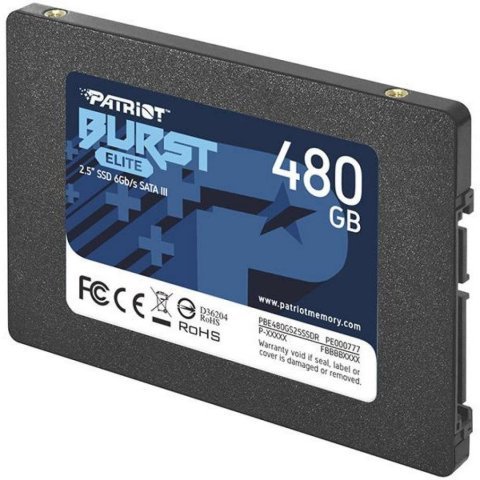 Накопитель SSD 2.5" 480GB Burst Elite Patriot (PBE480GS25SSDR) - Нулевой остаток (Feed)  - Нулевой остаток (Feed) 