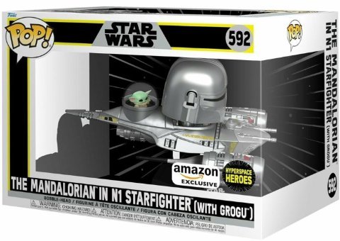 Фигурка Funko Star Wars The Mandalorian in N1 Starfighter with Grogu фанко Мандалорец с Грогу Exclusive 592 - -