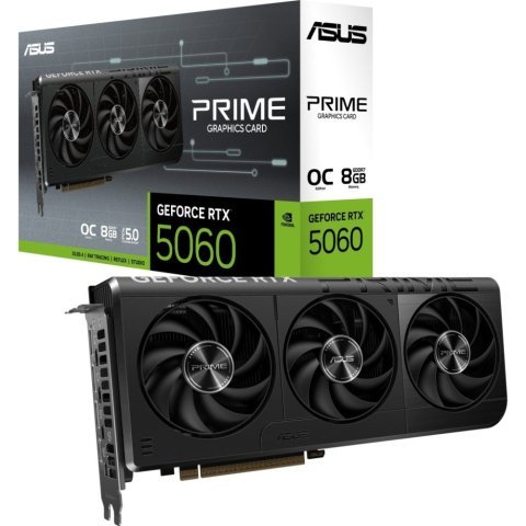 Видеокарта ASUS GeForce RTX5060 8Gb PRIME OC (PRIME-RTX5060-O8G) - Видеокарты  - Видеокарты 
