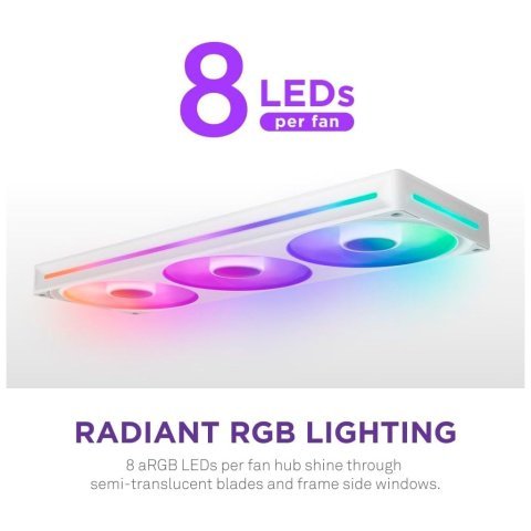 Кулер для корпуса NZXT F360 RGB Core Fan (Single Frame) - White (RF-U36HF-W1) - Вентиляторы к корпусам - Вентиляторы к корпусам