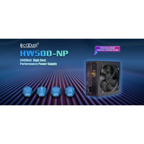 Блок питания PcCooler 500W (HW500-NP) - Нулевой остаток (Feed) - Нулевой остаток (Feed)
