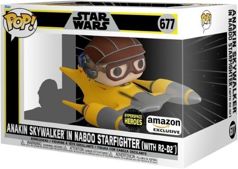 Фігурка Funko Star Wars Anakin in Naboo Sarfighter with R2-D2 фанко Енакін Скайуокер Exclusive 677 - -