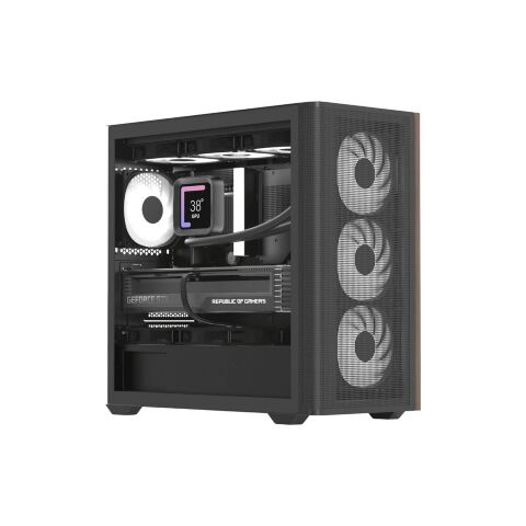 Корпус для ПК AeroCool D301A-G-BK-v2 Black (ACCS-DS03043.11) - Нулевой остаток (Feed)  - Нулевой остаток (Feed) 