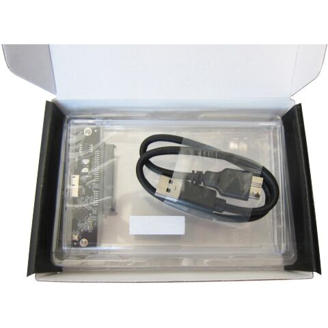 Карман внешний Dynamode 2.5" SATA HDD/SSD USB 3.0 Transparent (DM-CAD-25316) - Аксессуары к HDD  - Аксессуары к HDD 