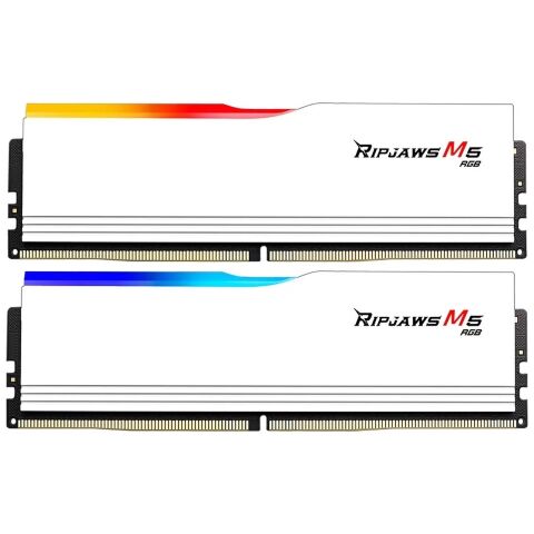 Модуль памяти для компьютера DDR5 64GB (2x32GB) 6400 MHz Ripjaws M5 RGB Matte White G.Skill (F5-6400J3239G32GX2-RM5RW) - Модули памяти для компьютера - Модули памяти для компьютера