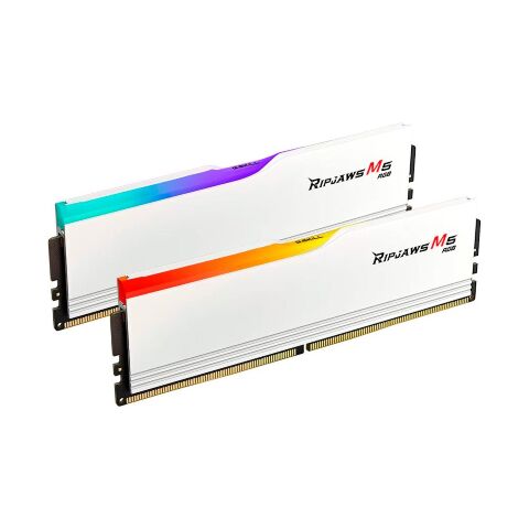 Модуль памяти для компьютера DDR5 64GB (2x32GB) 6400 MHz Ripjaws M5 RGB Matte White G.Skill (F5-6400J3239G32GX2-RM5RW) - Модули памяти для компьютера - Модули памяти для компьютера