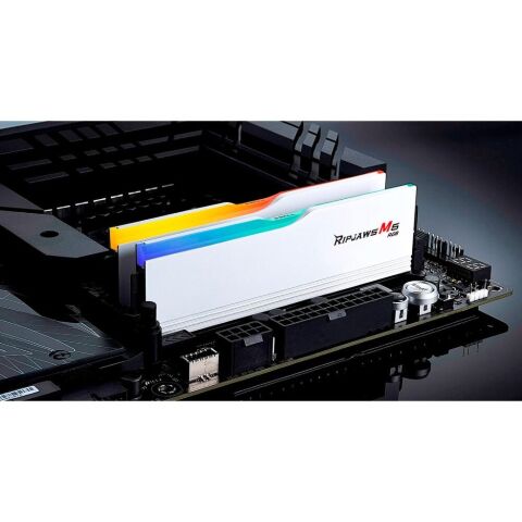 Модуль памяти для компьютера DDR5 64GB (2x32GB) 6400 MHz Ripjaws M5 RGB Matte White G.Skill (F5-6400J3239G32GX2-RM5RW) - Модули памяти для компьютера - Модули памяти для компьютера