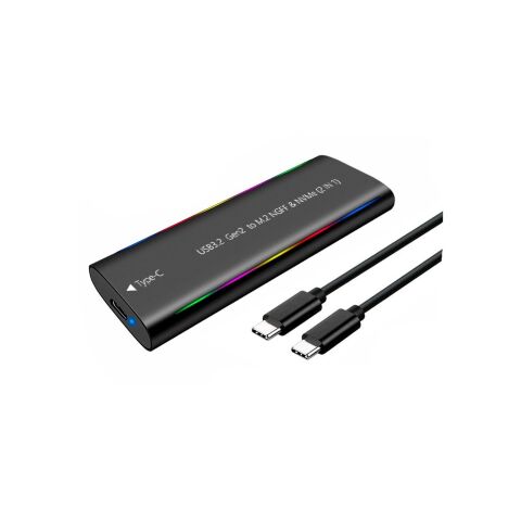 Карман внешний Dynamode M.2 SSD NVMe/SATA combo USB3.2 GEN2 Type-C aluminium black (DM-CAD-SSD10) - Аксессуары к HDD  - Аксессуары к HDD 