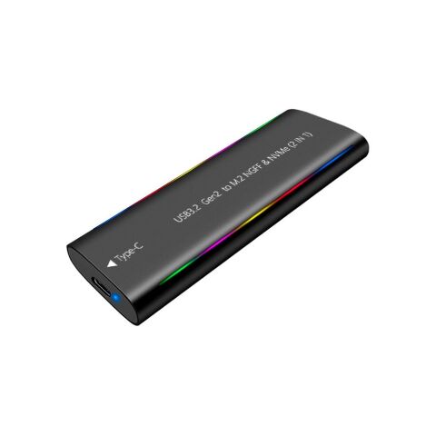 Карман внешний Dynamode M.2 SSD NVMe/SATA combo USB3.2 GEN2 Type-C aluminium black (DM-CAD-SSD10) - Аксессуары к HDD  - Аксессуары к HDD 