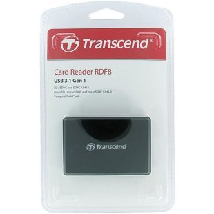 Считыватель флеш-карт Transcend USB 3.1 Black (TS-RDF8K2)