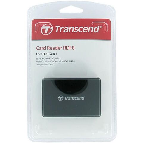 Считыватель флеш-карт Transcend USB 3.1 Black (TS-RDF8K2) - Кардридеры - Кардридеры
