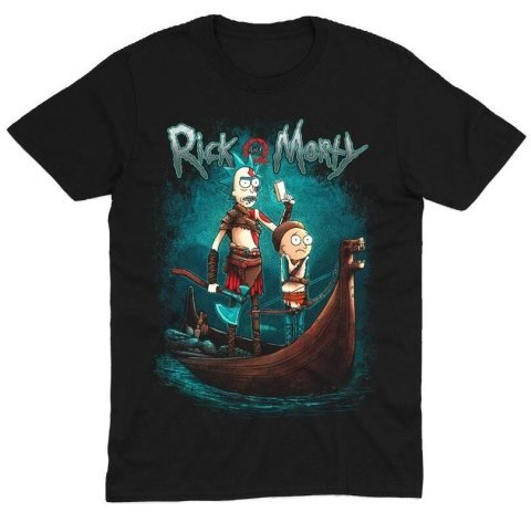 Футболка Morze Rick and Morty as God of War T-Shirt Рик и морти как Бог войны (размер L) - -
