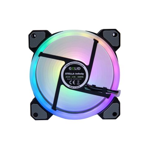 Кулер для корпуса Gelid Solutions Stella ARGB 120mm (FN-STELLA-03) - Вентиляторы к корпусам  - Вентиляторы к корпусам 