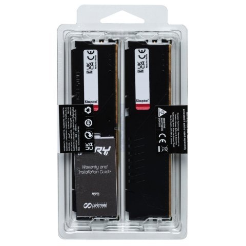 Модуль памяти для компьютера DDR5 16GB (2x8GB) 5600 MHz Beast Kingston Fury (ex.HyperX) (KF556C36BBEK2-16) - Нулевой остаток (Feed)  - Нулевой остаток (Feed) 