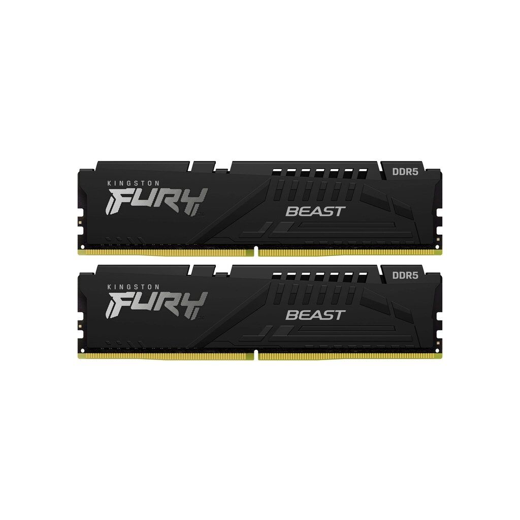Модуль памяти для компьютера DDR5 128GB (2x64GB) 5600 MHz Beast Black Kingston Fury (ex.HyperX) (KF556C40BBK2-128)