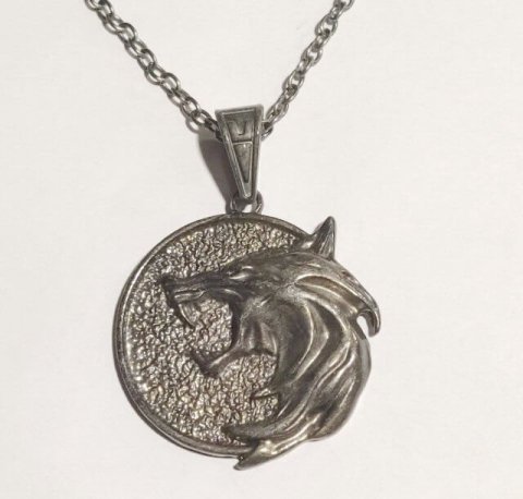 Медальйон 3D Відьмак (The Witcher) метал новий кулон Геральта з серіалу №2 - -