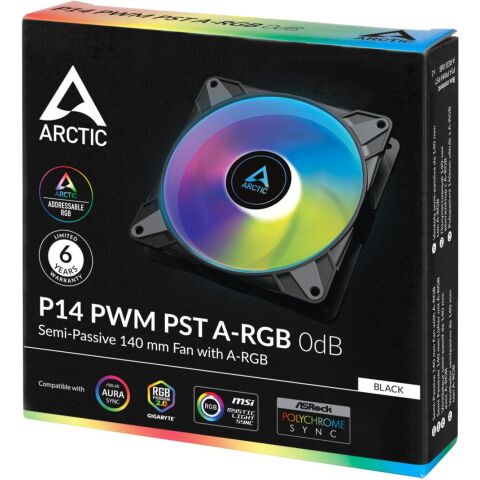 Кулер для корпуса Arctic P14 PWM PST A-RGB (ACFAN00239A) - Вентиляторы к корпусам - Вентиляторы к корпусам