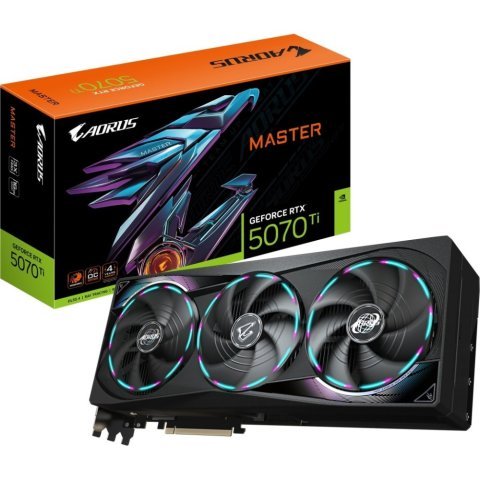 Видеокарта GIGABYTE GeForce RTX5070 Ti 16GB AORUS MASTER (GV-N507TAORUS M-16GD) - Нулевой остаток (Feed) - Нулевой остаток (Feed)