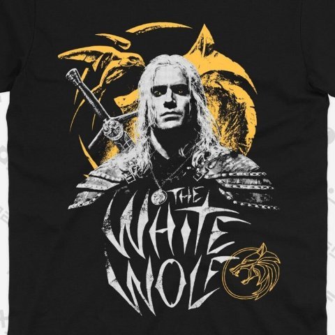 Футболка Morze The Witcher 3 White Wolf Ведьмак Белый Волк (размер L) - -