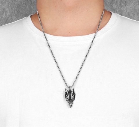 Медальон Dragon Head Stainless Steel Necklace (нержавеющая сталь) - -
