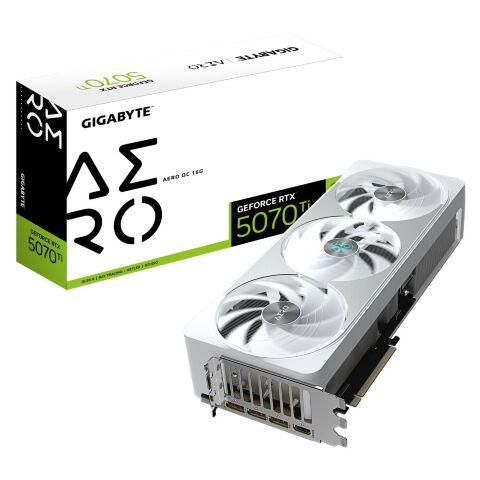 Видеокарта GIGABYTE GeForce RTX5070 Ti 16GB AERO OC (GV-N507TAERO OC-16GD) - Нулевой остаток (Feed) - Нулевой остаток (Feed)