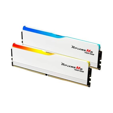 Модуль памяти для компьютера DDR5 64GB (2x32GB) 6000 MHz Ripjaws M5 Neo RGB Matte White G.Skill (F5-6000J3636F32GX2-RM5NRW) - Нулевой остаток (Feed) - Нулевой остаток (Feed)