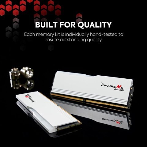 Модуль памяти для компьютера DDR5 64GB (2x32GB) 6000 MHz Ripjaws M5 Neo RGB Matte White G.Skill (F5-6000J3636F32GX2-RM5NRW) - Нулевой остаток (Feed) - Нулевой остаток (Feed)