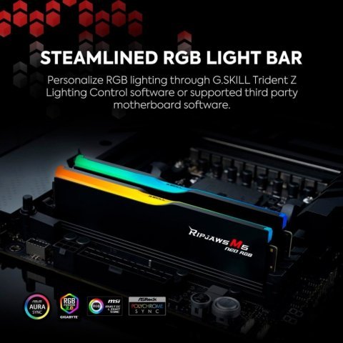 Модуль памяти для компьютера DDR5 64GB (2x32GB) 6000 MHz Ripjaws M5 Neo RGB Matte White G.Skill (F5-6000J3636F32GX2-RM5NRW) - Нулевой остаток (Feed) - Нулевой остаток (Feed)