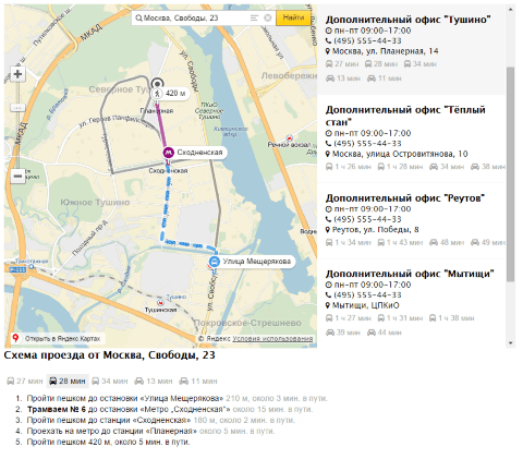 Как добраться? для приложения «Сайт» - Плагины - Плагины