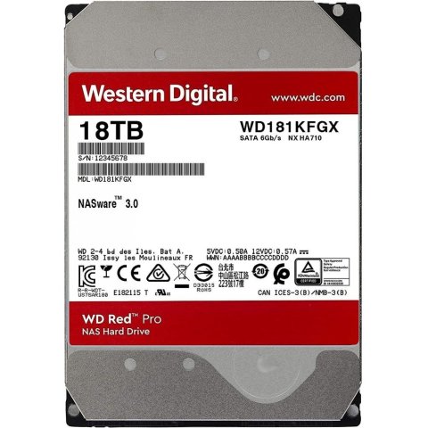 Жесткий диск 3.5" 18TB WD (WD181KFGX) - Нулевой остаток (Feed) - Нулевой остаток (Feed)