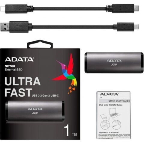 Накопитель SSD USB 3.2 256GB ADATA (ASE760-256GU32G2-CTI) - Нулевой остаток (Feed)  - Нулевой остаток (Feed) 