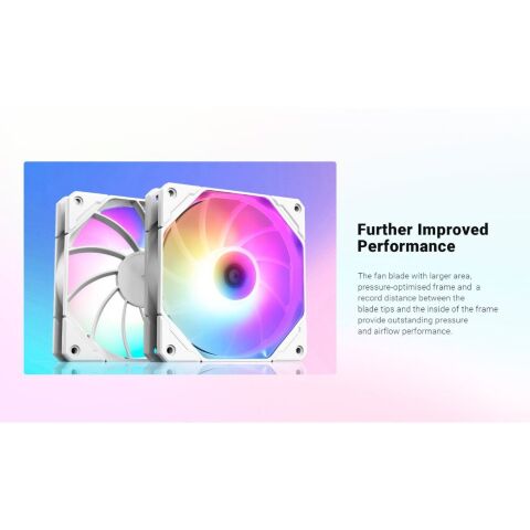 Кулер для корпуса ID-Cooling TF-12025-PRO ARGB TRIO WHITE - Вентиляторы к корпусам  - Вентиляторы к корпусам 