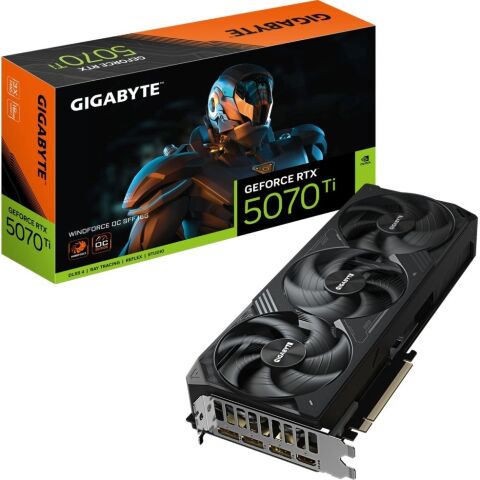 Видеокарта GIGABYTE GeForce RTX5070 Ti 16GB WINDFORCE OC SFF (GV-N507TWF3OC-16GD) - Нулевой остаток (Feed) - Нулевой остаток (Feed)