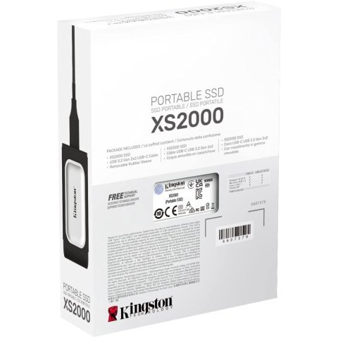 Накопитель SSD USB Type-C 500GB XS2000 Kingston (SXS2000/500GA) - Нулевой остаток (Feed) - Нулевой остаток (Feed)