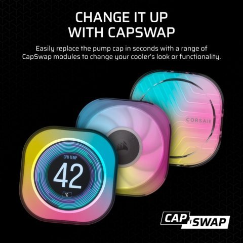 Система жидкостного охлаждения Corsair iCUE LINK TITAN 360 RX LCD White AIO (CW-9061026-WW) - Нулевой остаток (Feed) - Нулевой остаток (Feed)