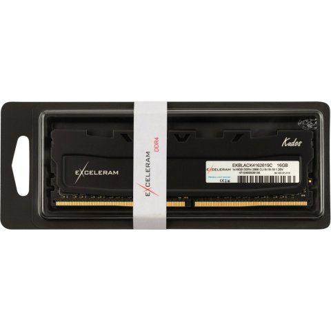 Модуль памяти для компьютера DDR4 16GB 2666 MHz Black Kudos eXceleram (EKBLACK4162619C) - Нулевой остаток (Feed) - Нулевой остаток (Feed)