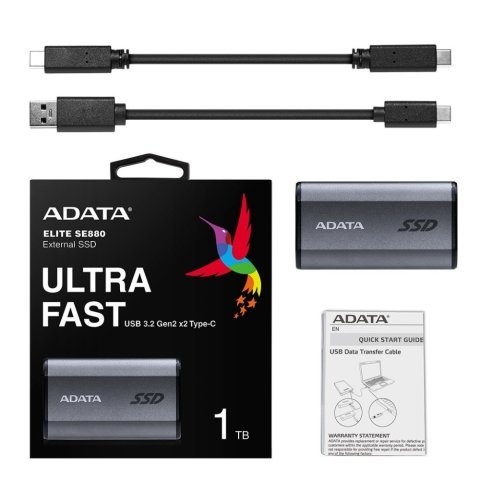Накопитель SSD USB 3.2 1TB ADATA (AELI-SE880-1TCGY) - Нулевой остаток (Feed) - Нулевой остаток (Feed)