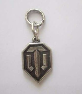 Брелок-кулон World of Tanks с серебренным покрытием - -