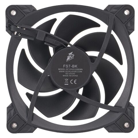 Кулер для корпуса 1stPlayer FS7 Black (FS7-BK-1IN1) - Нулевой остаток (Feed) - Нулевой остаток (Feed)