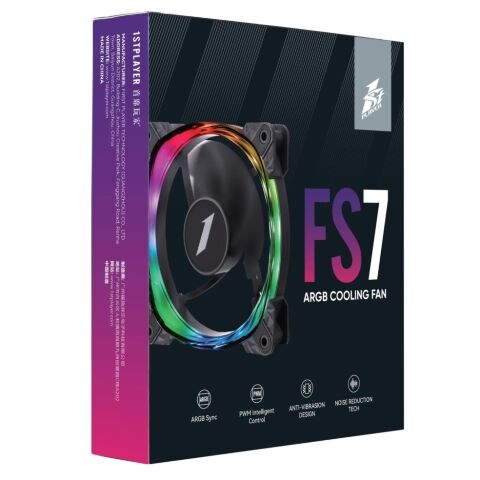 Кулер для корпуса 1stPlayer FS7 Black (FS7-BK-1IN1) - Нулевой остаток (Feed) - Нулевой остаток (Feed)