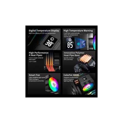 Кулер для процессора Gamemax Gamma 90 Digital BK - Нулевой остаток (Feed) - Нулевой остаток (Feed)