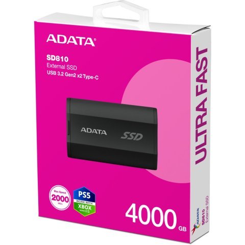 Накопитель SSD USB 3.2 4TB ADATA (SD810-4000G-CBK) - Внутренние SSD - Внутренние SSD