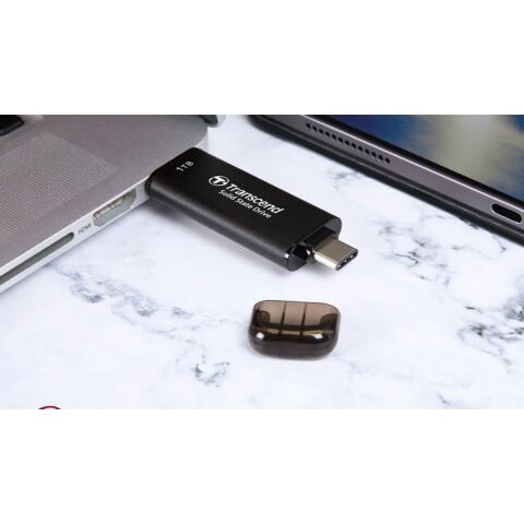 Накопитель SSD USB 3.2 512GB Transcend (TS512GESD310C) - Нулевой остаток (Feed) - Нулевой остаток (Feed)