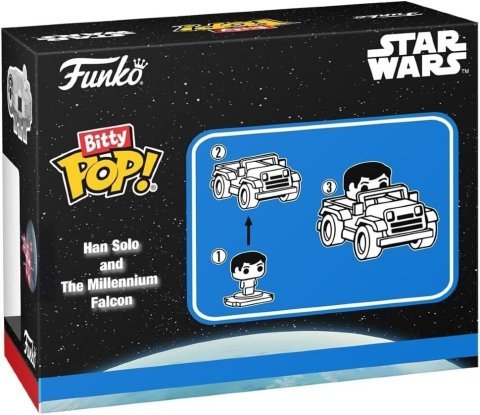 Фігурки Funko Bitty Ride: Star Wars Han Solo with Millenium Falcon фанко Хан Соло та Сокіл тисячоліття - -