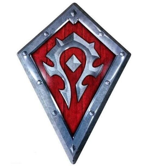 Табличка металлическая Blizzard World of Warcraft Horde Shield Варкрафт Орда 35x25 см - -