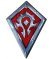 Табличка металлическая Blizzard World of Warcraft Horde Shield Варкрафт Орда 35x25 см - -