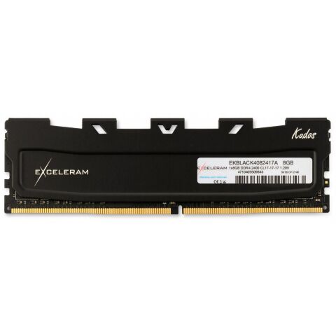 Модуль памяти для компьютера DDR4 8GB 2400 MHz Black Kudos eXceleram (EKBLACK4082417A) - Модули памяти для компьютера  - Модули памяти для компьютера 